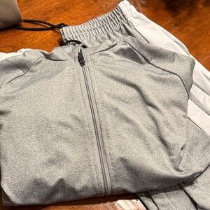 Women's Gray with white stripe Track Suit